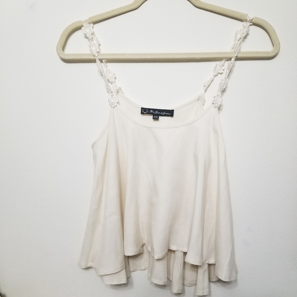 For Love & Lemons Boho Cropped Tank Top